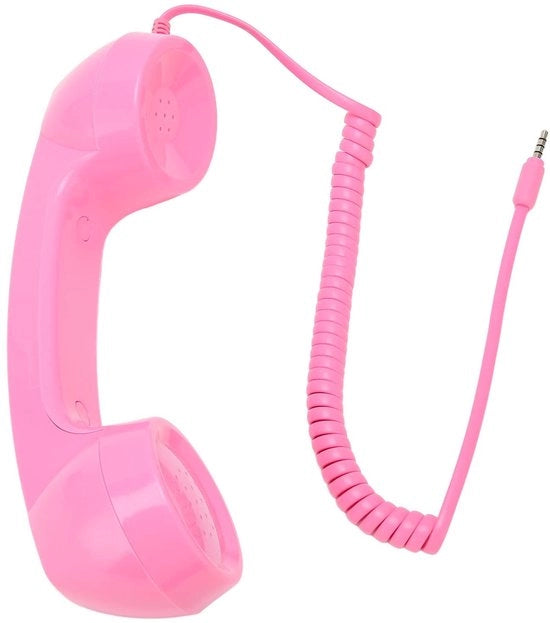 Telefono Retro - Protezione da Radiazioni - Rosa - Microfono Portatile - Chiamate Sicure - Telefono Mobile e Computer