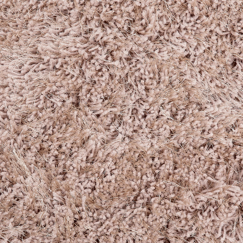 Tappeto Shaggy Tappeto a pelo lungo Solid Beige Poliestere Rettangolare 140 x 200 cm