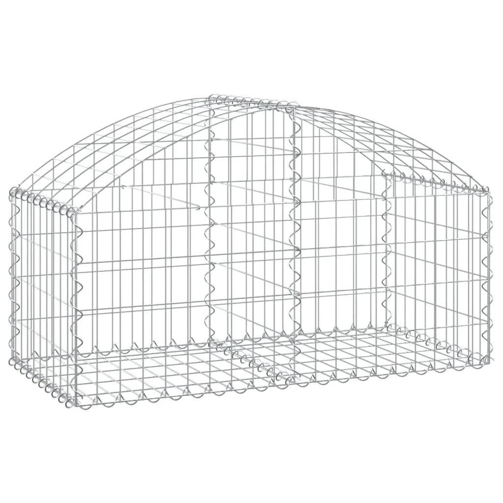 Cesto Gabbione ad Arco 100x50x40/60 cm Ferro Zincato 153432