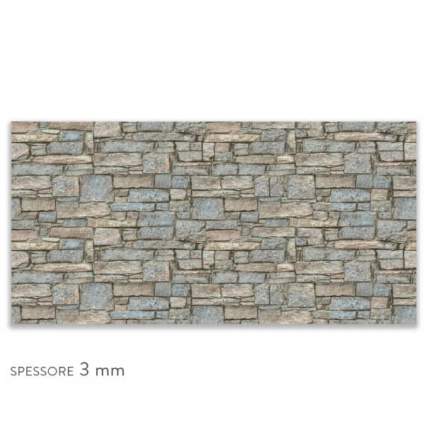 PIETRA CANADESE - Paraschizzi da cucina in PVC flessibile - Misura 120x60cm spessore 3mm