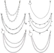Kit di catene per portafoglio 6 pezzi - Punk per signora/signore - Accessori per portafoglio/rim - Per fissare chiavi/accessori - Facile da utilizzare - Catena per portafoglio