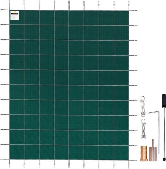 Copertura per Piscina Rettilinea 5.5x10.9m Verde Esterno Invernale