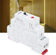 Relè AC 230V con ritardo di 0,5-20 minuti, Interruttore ritardato con indicatore LED, Controllo della distribuzione di corrente, Apparecchiatura di controllo con pannello di regolazione.
