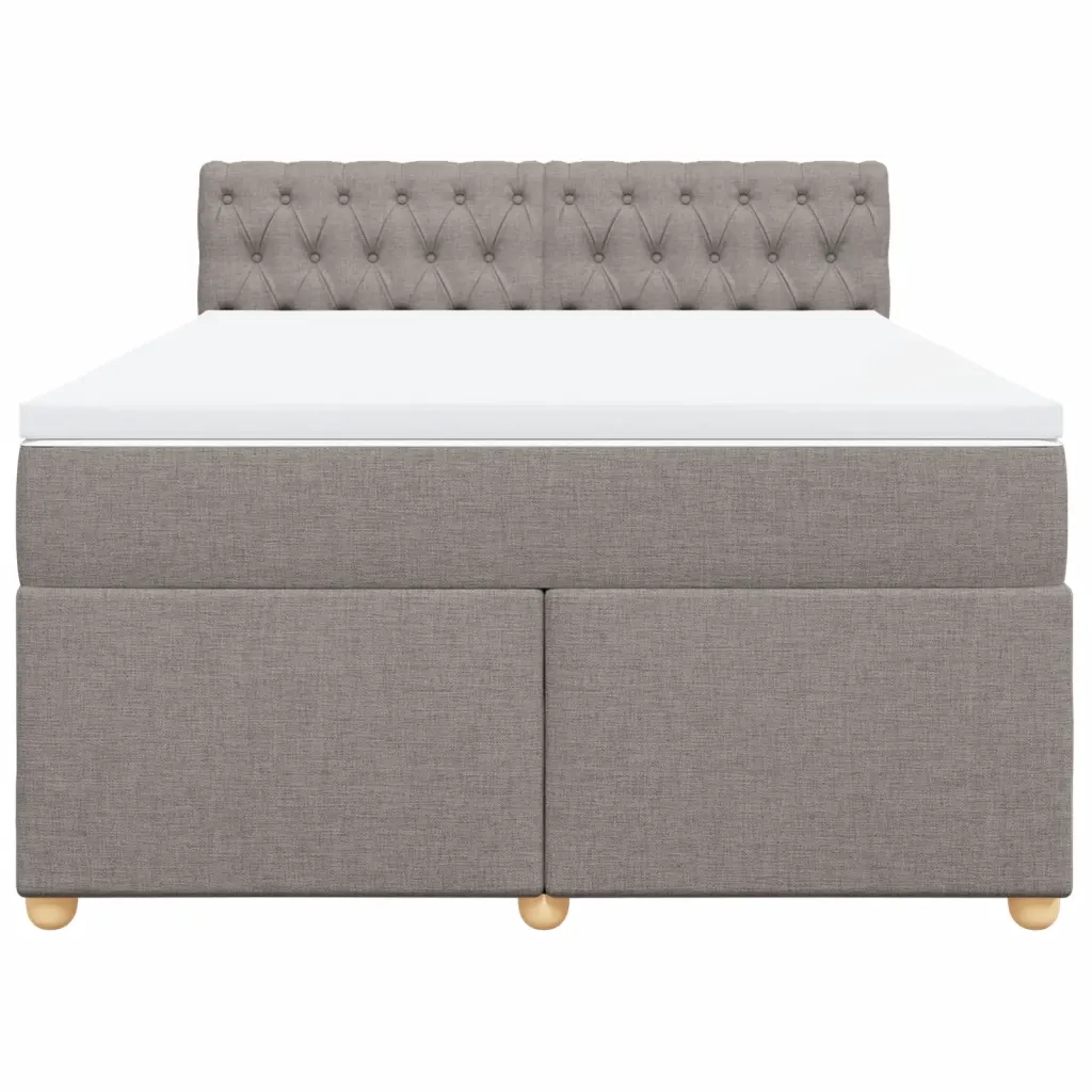 Giroletto a Molle con Materasso Tortora 160x200 cm in Tessuto 3289042