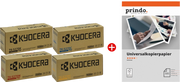 ORIGINAL Kyocera Value Pack nero / ciano / magenta / giallo TK-5270 MCVP 01 + Prindo Universal Papier 500 Blatt ~26000 Seiten