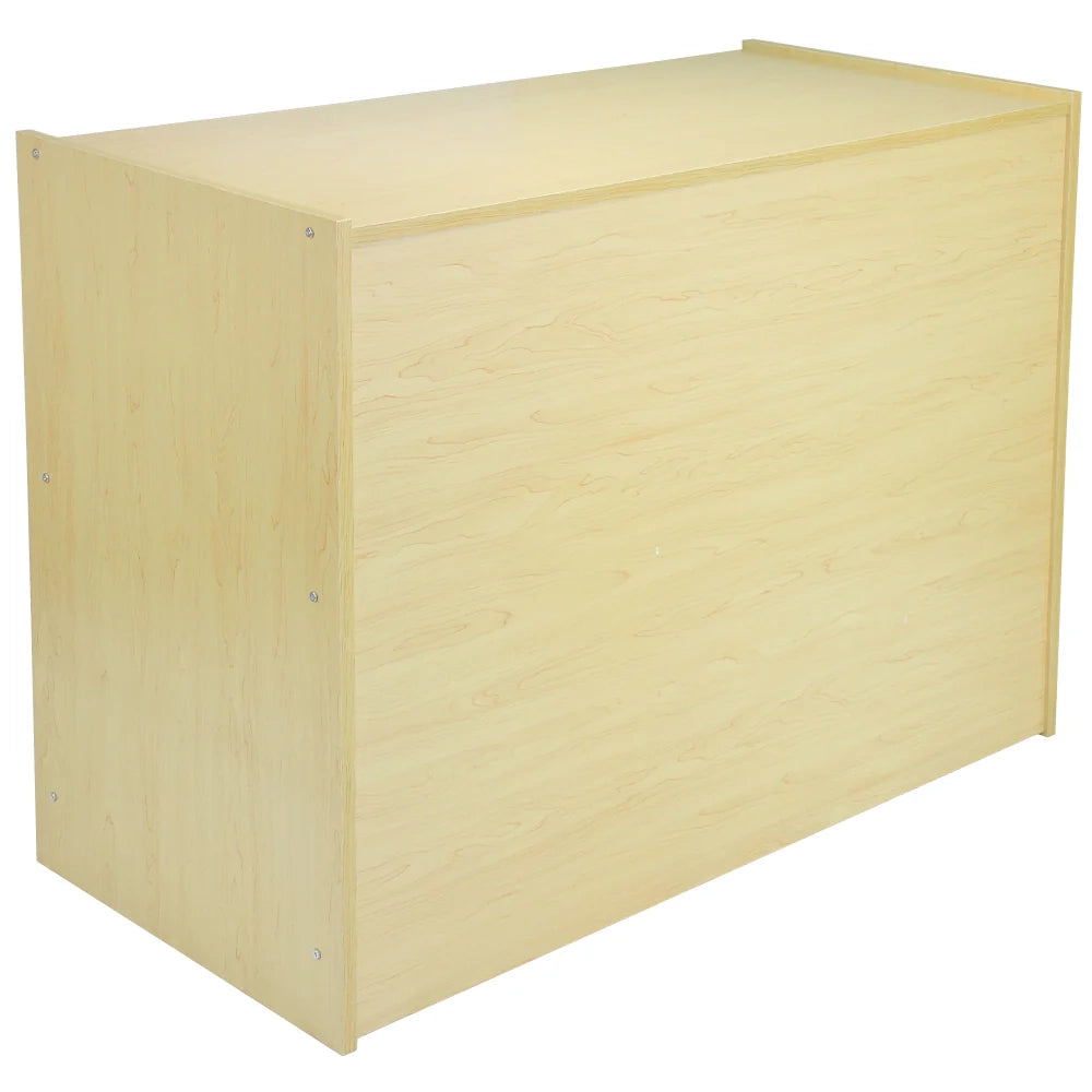 Set Draco con 3 Banconi da Negozio e Reception con Finitura in Acero Laminato