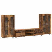 Set mobile TV FLORIN 3 pz | Armadietto TV | Mobile Porta TV Legno vecchio Legno multistrato