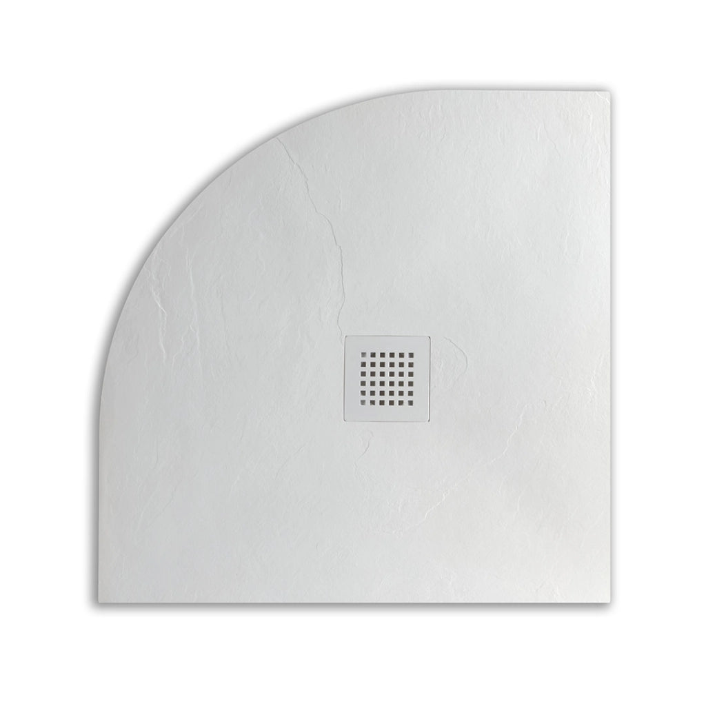 Piatto doccia semicircolare 90x90 in resina bianca