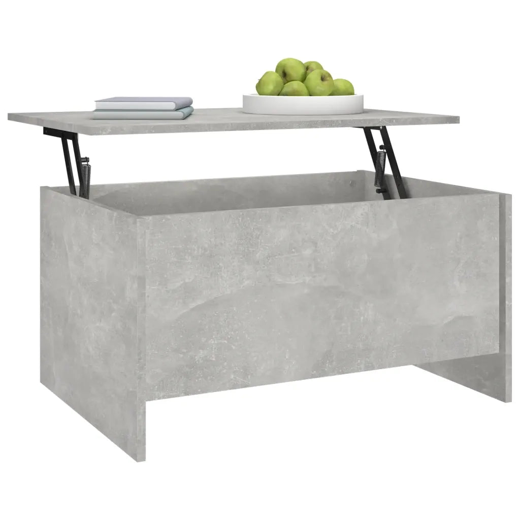 Tavolino Grigio Cemento 80x55,5x41,5 cm in Legno Multistrato cod mxl 14860