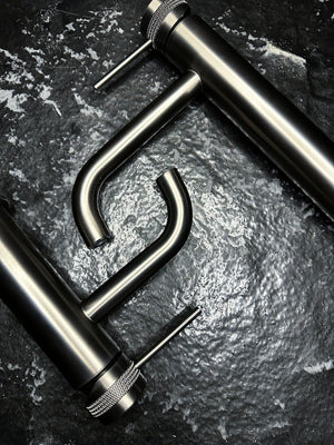 Rubinetto Da Lavabo Rea Lungo Grip Gun Grey Low