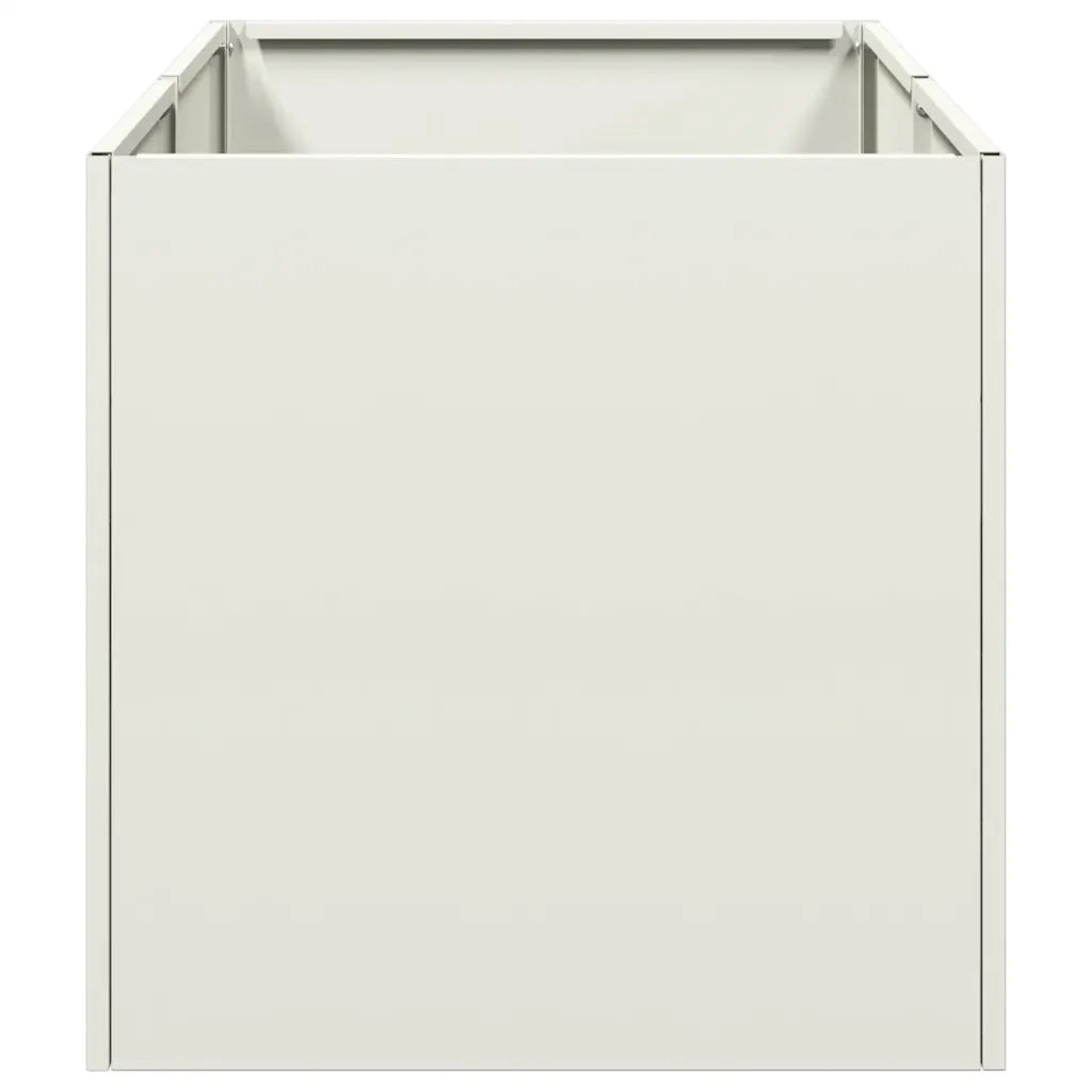 Fioriera Bianca 40x80x40 cm in Acciaio Laminato a Freddo 860732