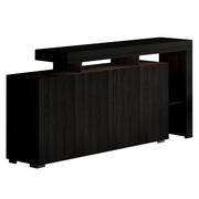 Credenza in legno "Beliz" - 170 x 35 x 80 cm - Legno nero