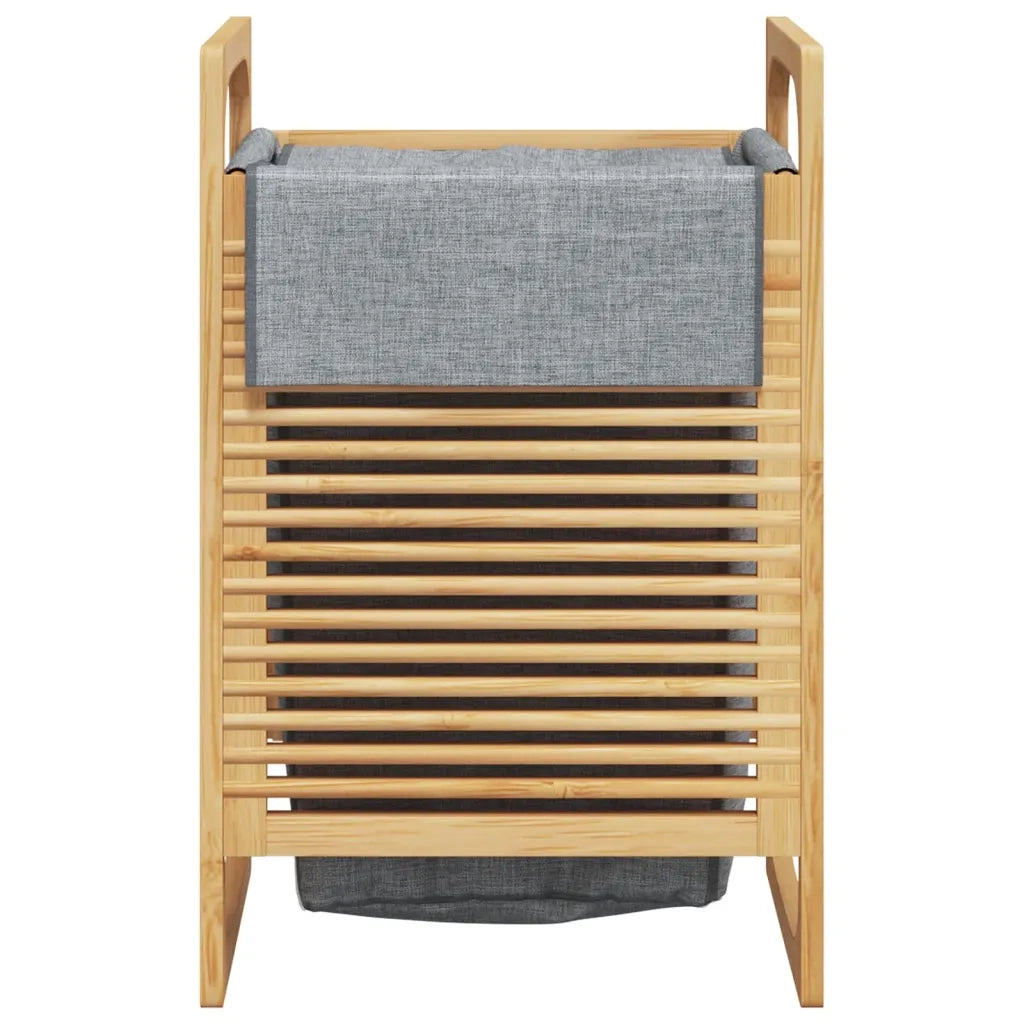 Cesto per il Bucato con Borsa Grigia 32x30x36,5 cm in BambÃ¹cod mxl 83968