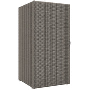 Armadio da Giardino in Polyrattan PE ¨C zephmum ¨C Grigio 60x63x120cm