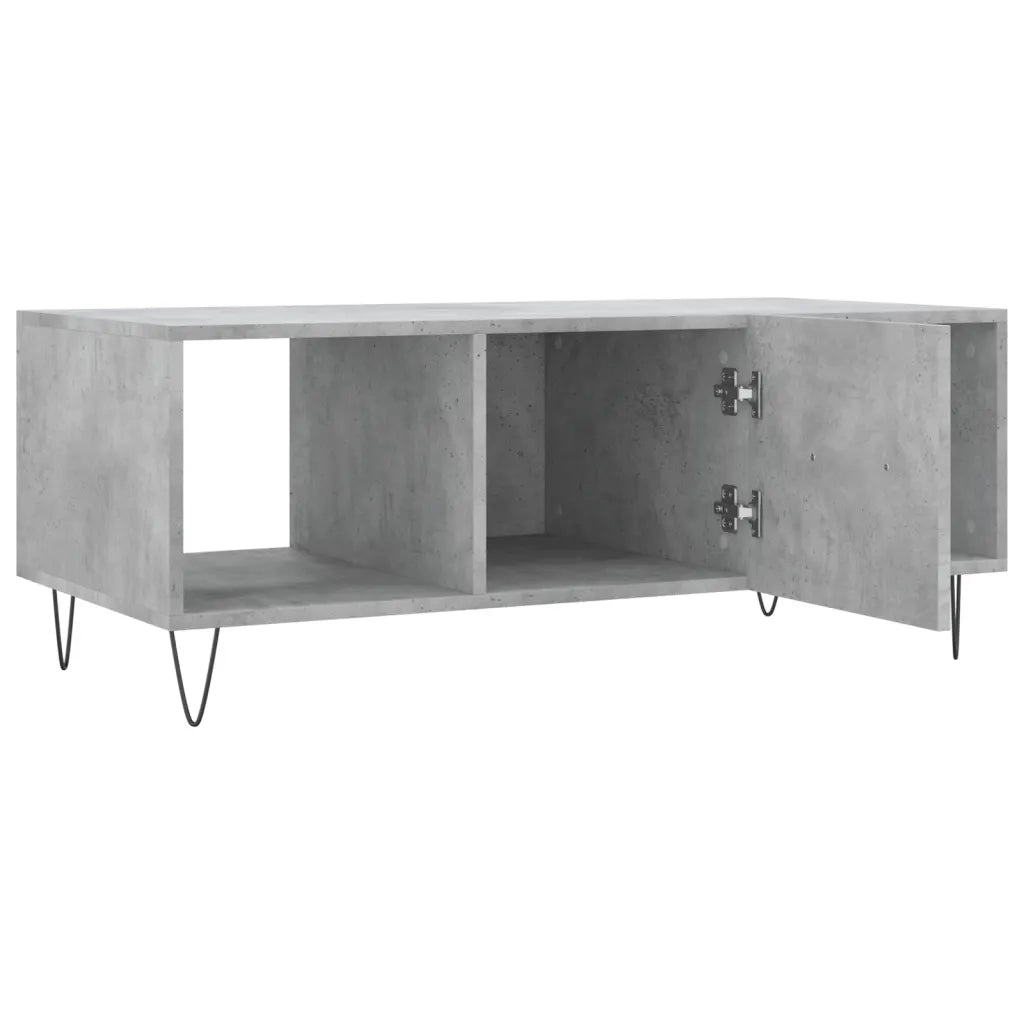 Tavolino salotto | Tavolino da caff¨¨ | Tavolino da Soggiorno Grigio Cemento 102x50x40 cm Legno Multistrato
