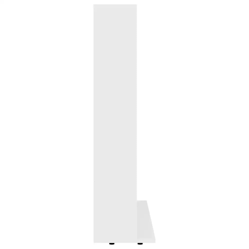 Armadietto Porta CD Bianco 100x23x89,5 cm in Legno Multistrato 801787