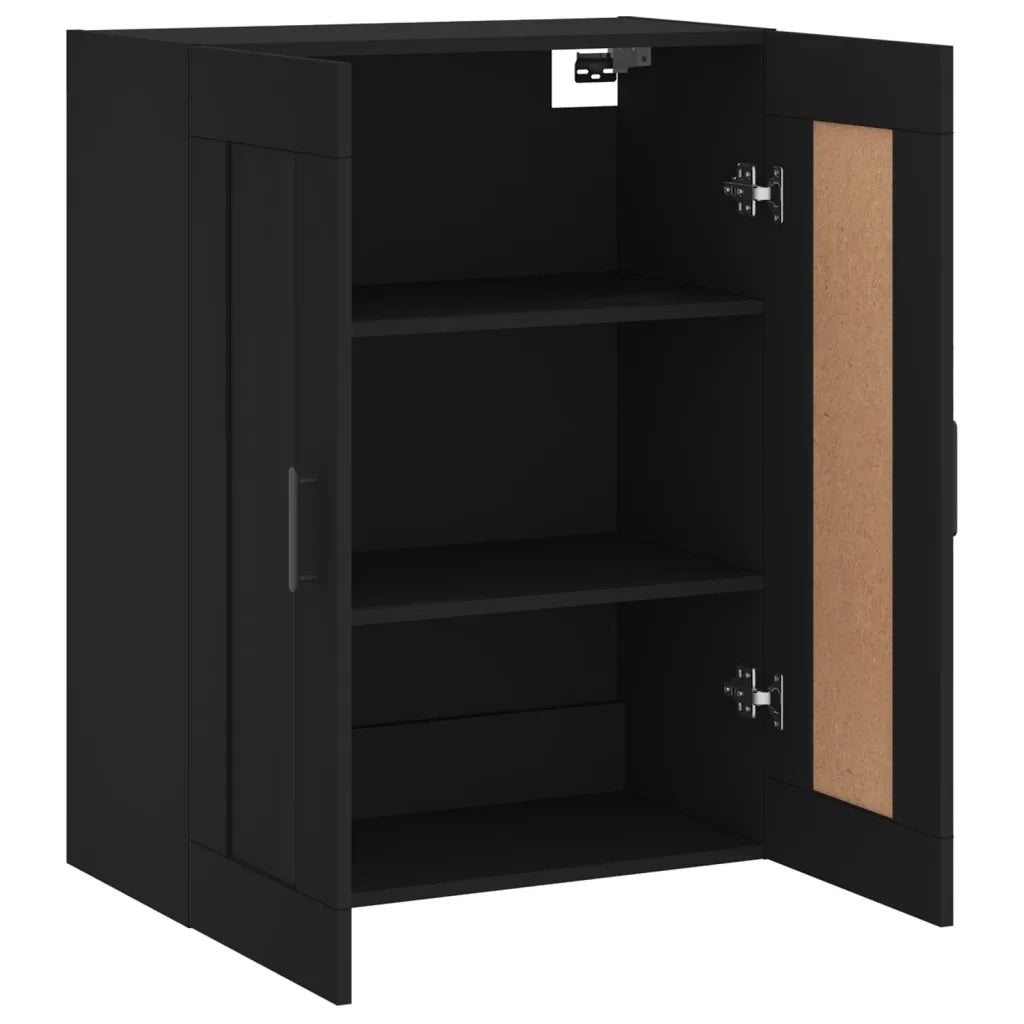 Mobile a Parete Nero 69,5x34,90 cm in Legno Multistrato 830389
