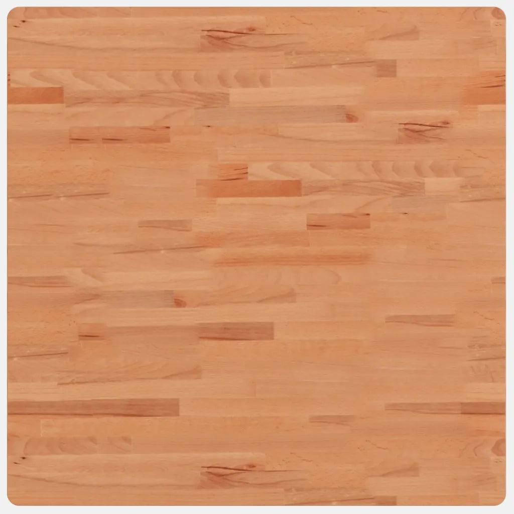 Piano per Tavolo 80x80x2,5 cm Quadrato Legno Massello di Faggio 355976