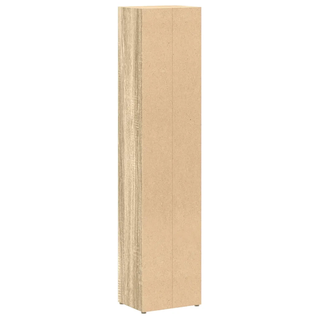 vidaXL Mobili Porta CD 2pz Rovere Sonoma 21x16x93,5 Legno Multistrato