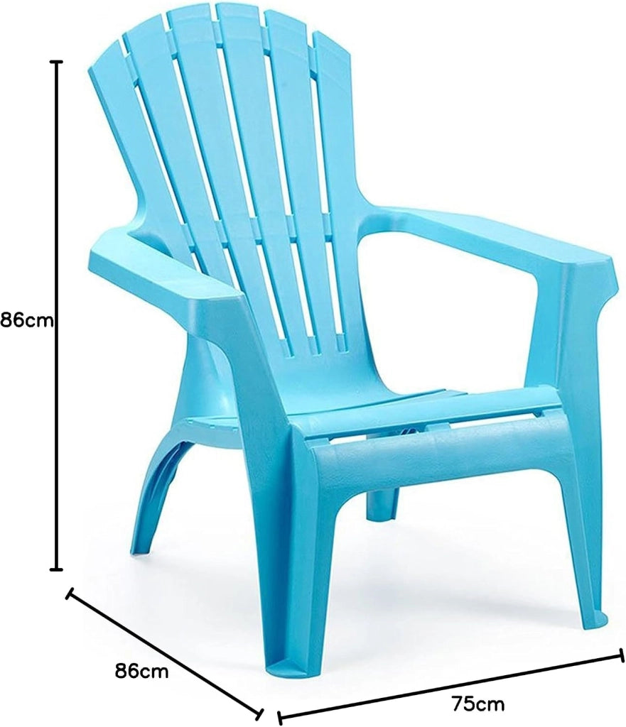 IPAE-PROGARDEN Poltrona da Giardino Colore Azzurro - Modello Dolomiti