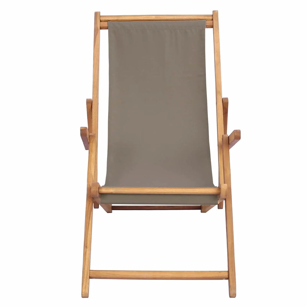 Sedia da spiaggia Tortora Legno di teak solido 42032665