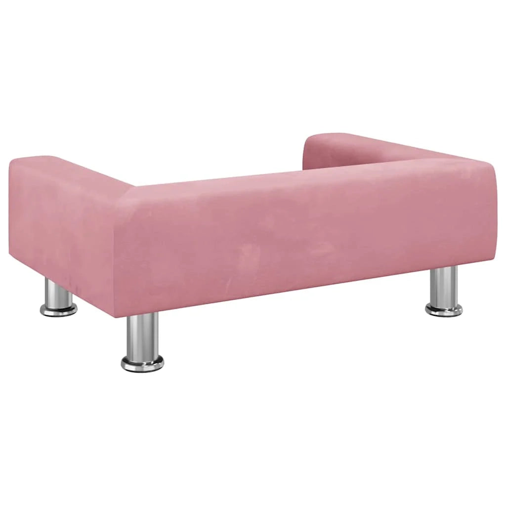 Cuccia per cani comodo divano 70 x 45 x 26,5 cm velluto Rosa 02_0042803
