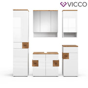 Vicco Set di mobili da bagno Bianco 5 parti