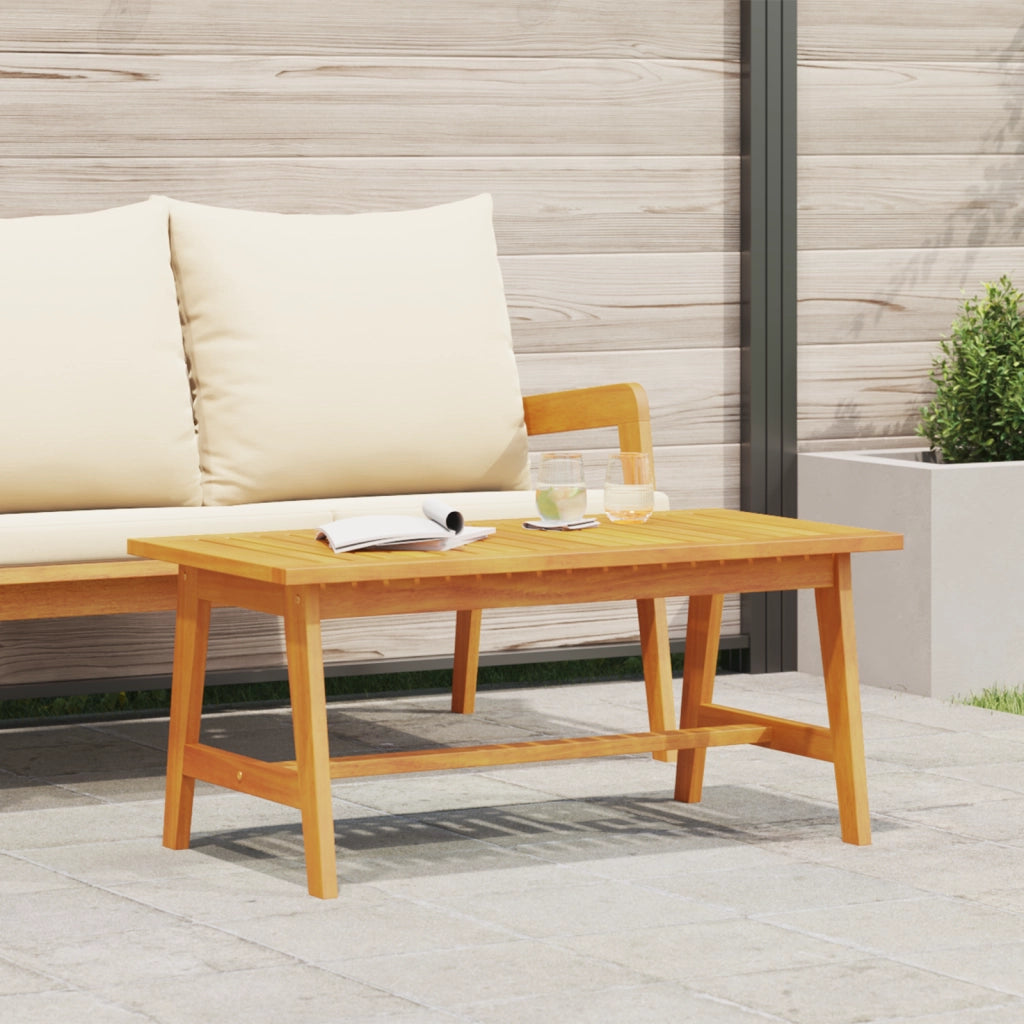 Tavolino da caffÃ¨  90x45x40 cm in legno massello di acacia