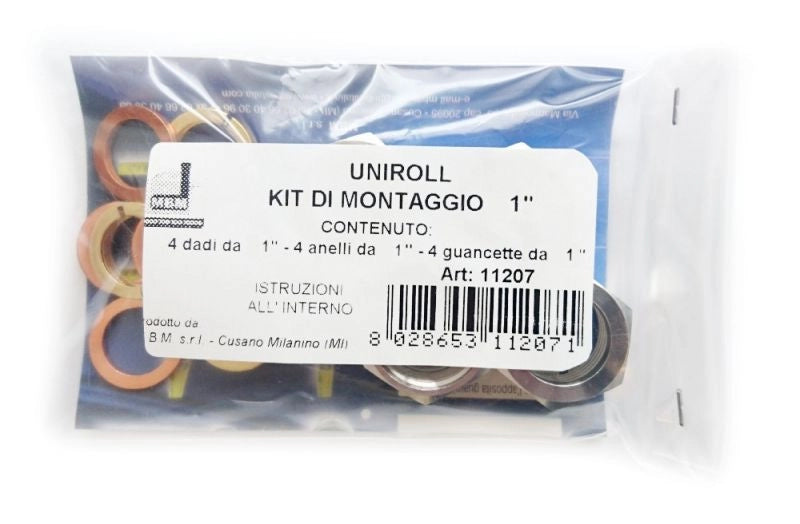 Kit di montaggio uniroll 4 raccordi 1" femmina