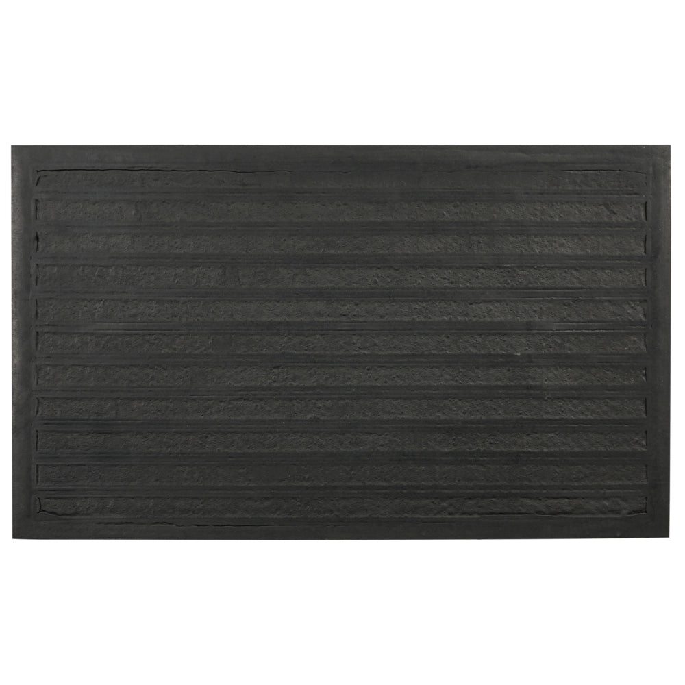 Zerbino in poliestere naturale con fondo in gomma nera antiscivolo 45 x 75 cm motivo a strisce Decorazione moderna per interni