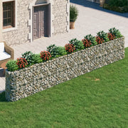 Gabbione con Letto Rialzato in Acciaio Zincato 610x50x100 cm 152039