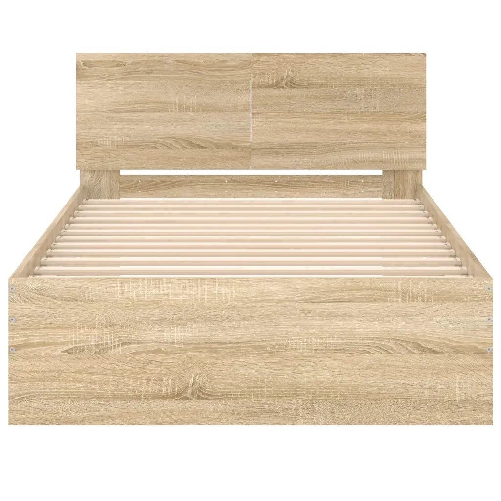 Giroletto senza Materasso con Testiera Rovere Sonoma 100x200 cm