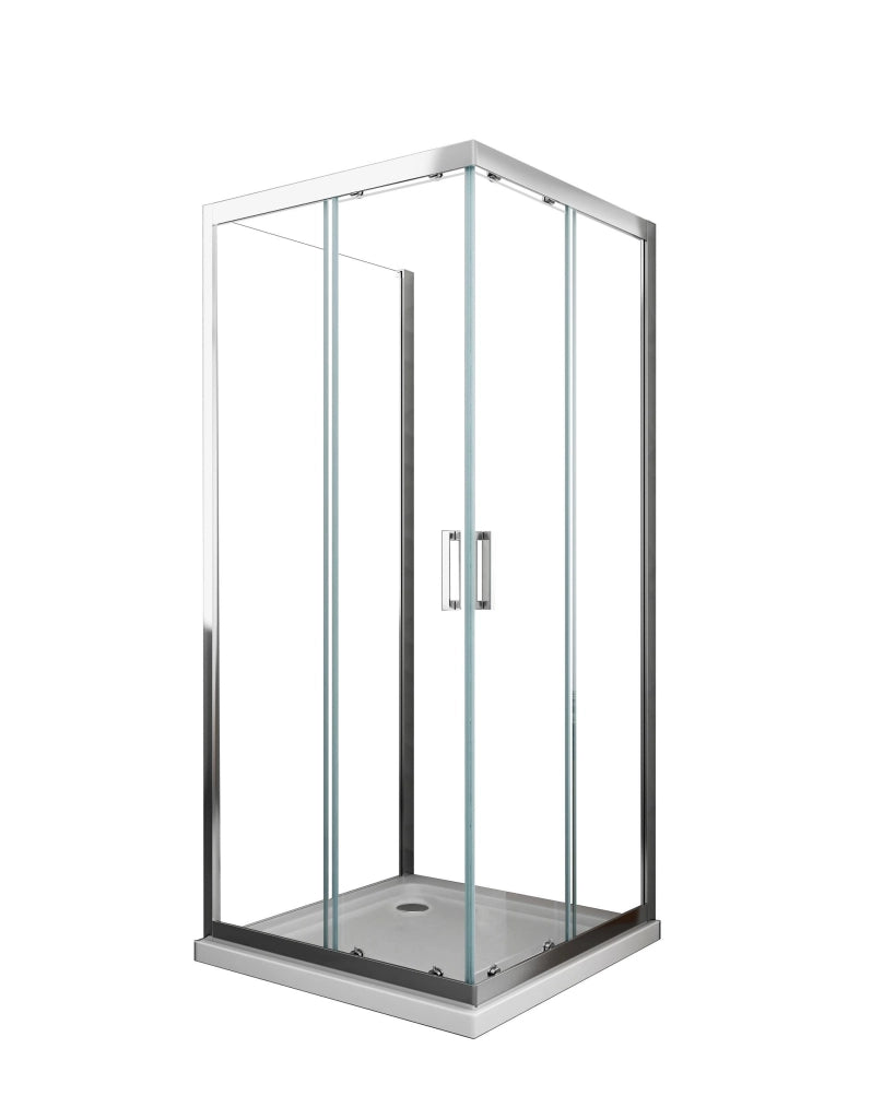 Box Doccia 3 Lati 70x110x70 cm 2 Ante Scorrevoli in Cristallo Trasparente 6mm H190 Sailor