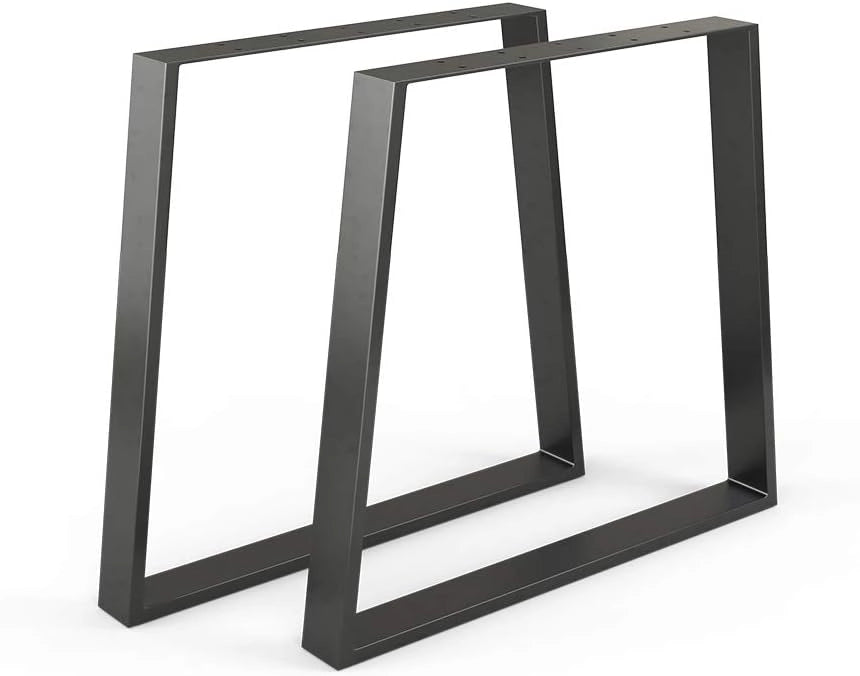 Gambe per tavolo, Nero, 80 x 72 cm Trapezoidale, per un facile montaggio su tavoli da pranzo e piani di lavoro