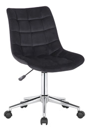 Sedia da ufficio Medford in velluto nero