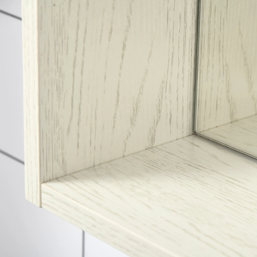 Armadietto Bagno con Specchio e Ripiani ¨C zephmum ¨C 63x15x65 cm Bianco