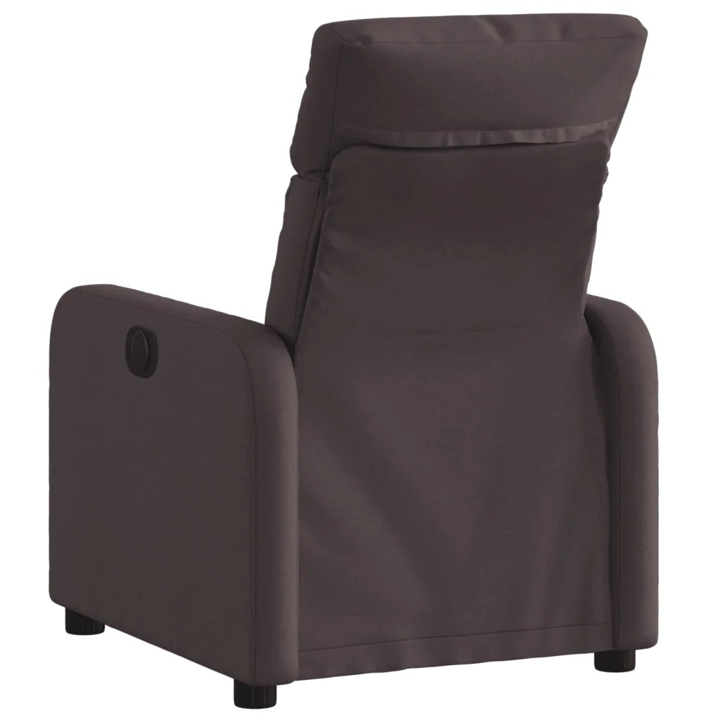 Poltrona Reclinabile Marrone Scuro in Tessuto 374170