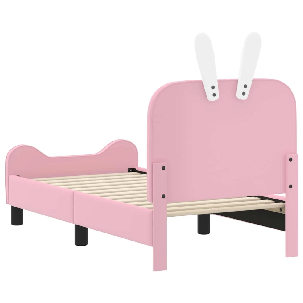 Struttura letto per bambini con testata Rosa 70 x 140 cm PU