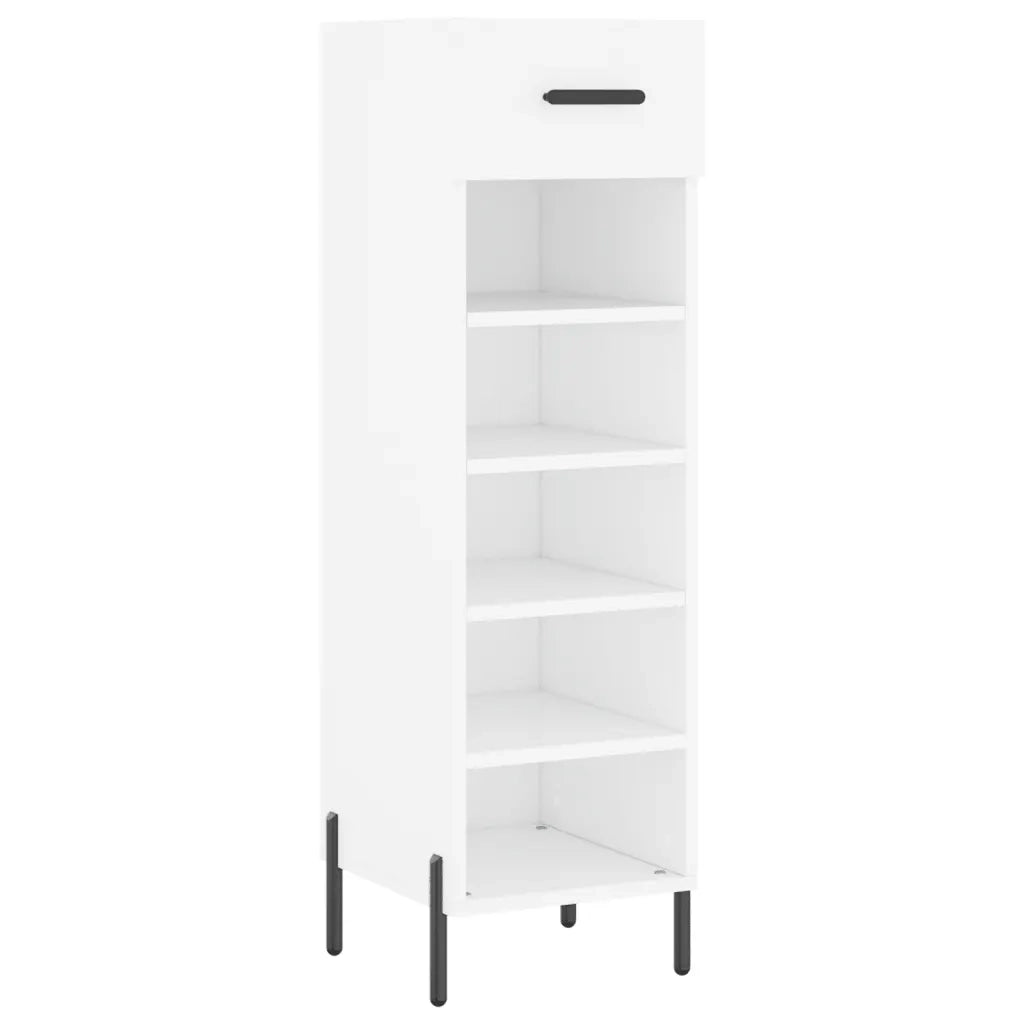 Scarpiera-Scaffale per scarpe Bianca 30x35x105 cm in Legno Multistrato 628031