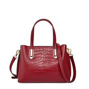 Borsa a tracolla da donna in vera pelle, colore rosso