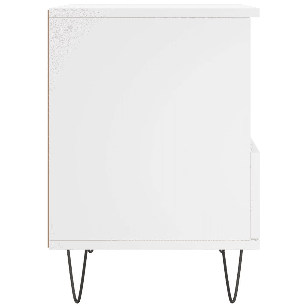 Comodino-Tavolino da notte Bianco 40x35x50 cm in Legno Multistrato 921431