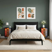 Armadio da Notte ESSEN 2 pz Rovere Nero 36 x 33 x 61 cm 8007336