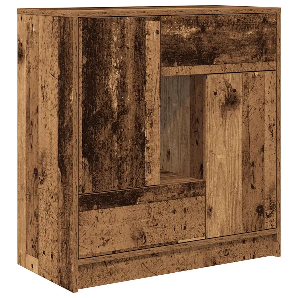 Credenza con Cassetti e Ante Legno Antico 70,5x34x74,5 cm 861848