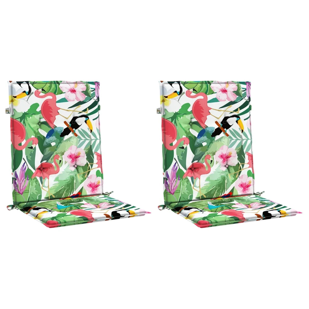 Cuscini per Sedia Schienale Basso 2 pz Multicolore in Tessutocod mxl 118390