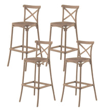 Set 4 Sgabelli 40x36x91 cm in Polipropilene Pompei Tortora