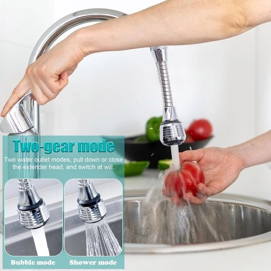 Due estensioni per rubinetto acqua, rubinetto cucina bocca di getto estensione di rubinetto girevole 360° per doccia cucina rubinetto monostelo