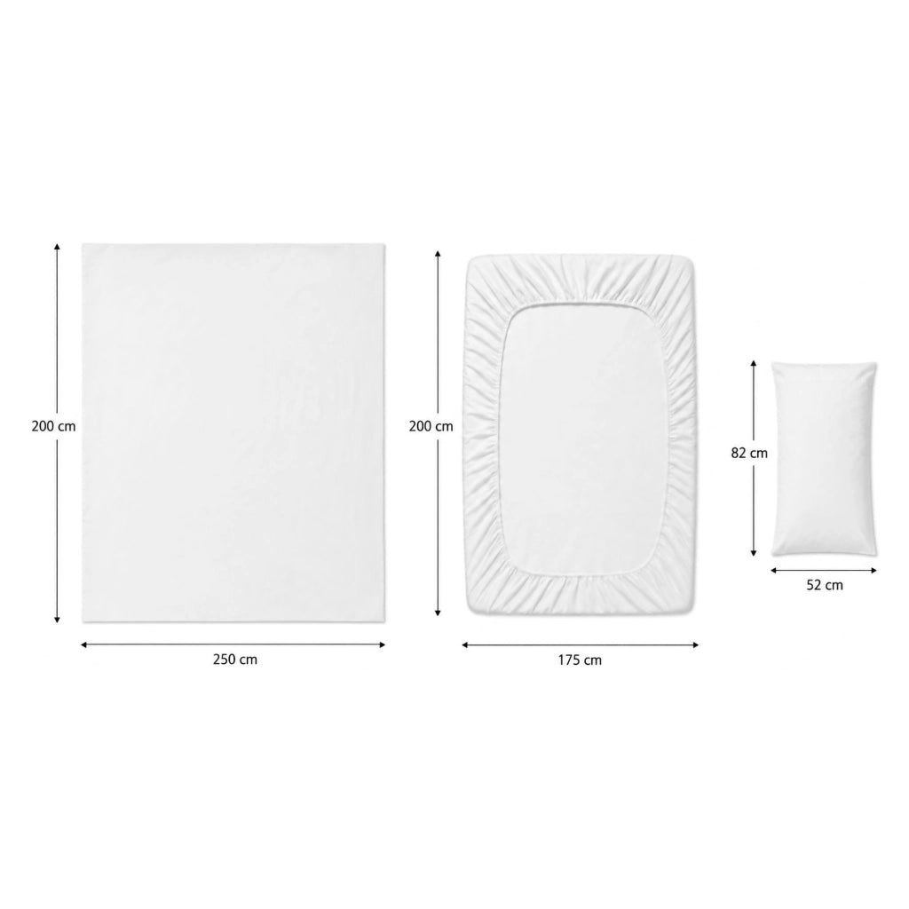 Rovanone, set Completo Letto Matrimoniale in Cotone, Azzurro