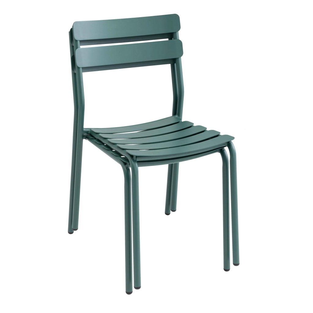 Sedia da giardino in alluminio verde scuro