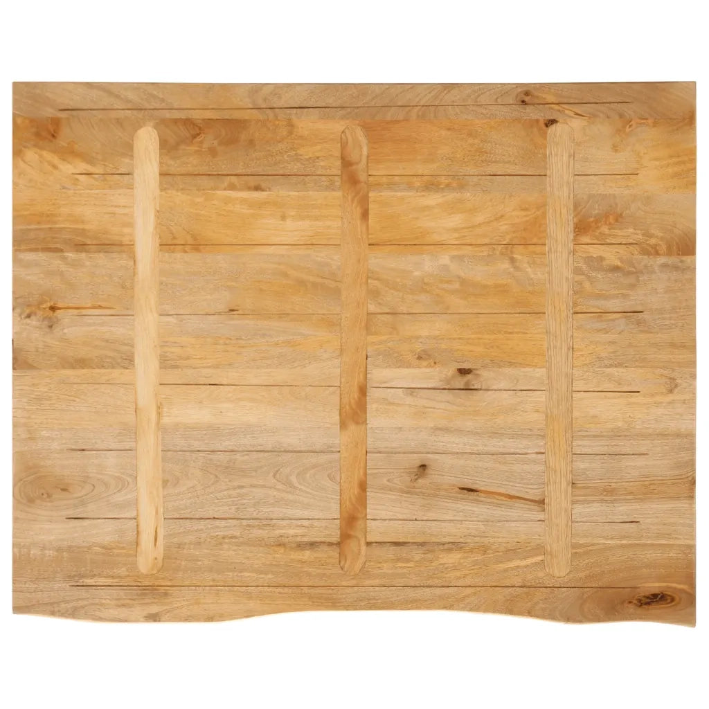 Piano Tavolo Bordi Vivi 110x80x2,5cm in Legno Massello di Mango 370461