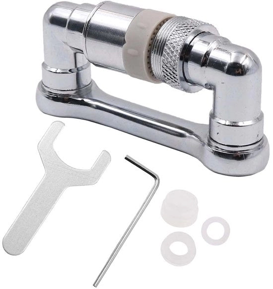 Estensione del rubinetto rotativa multifunzionale - 2 livelli di pressione - smorzatore di gocce - adatto per cucina/bagno - accessorio del rubinetto
